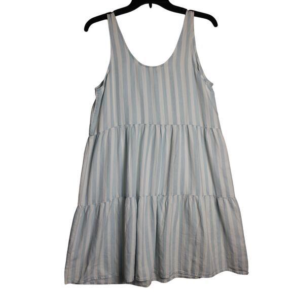 NWT Velvet Heart Women's Blue White Stripe Dress Size S Sleeveless Babydoll - Picture 2 of 8